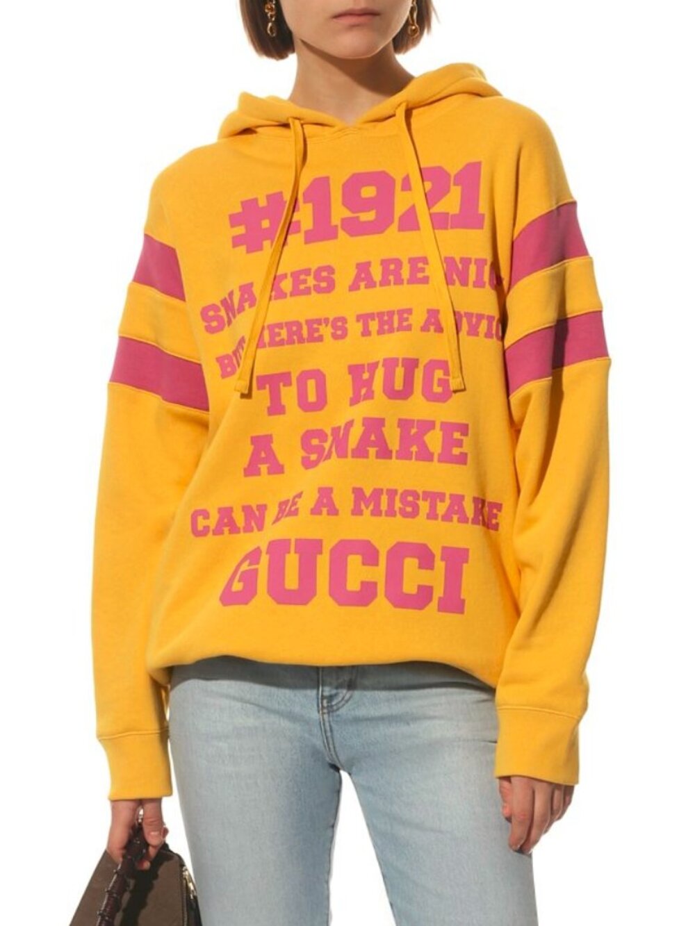 Gucci Honey Yellow Heavy Felted Cotton Jersey 1921 Hoodie
